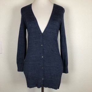Banana Republic blue linen rayon cardigan small